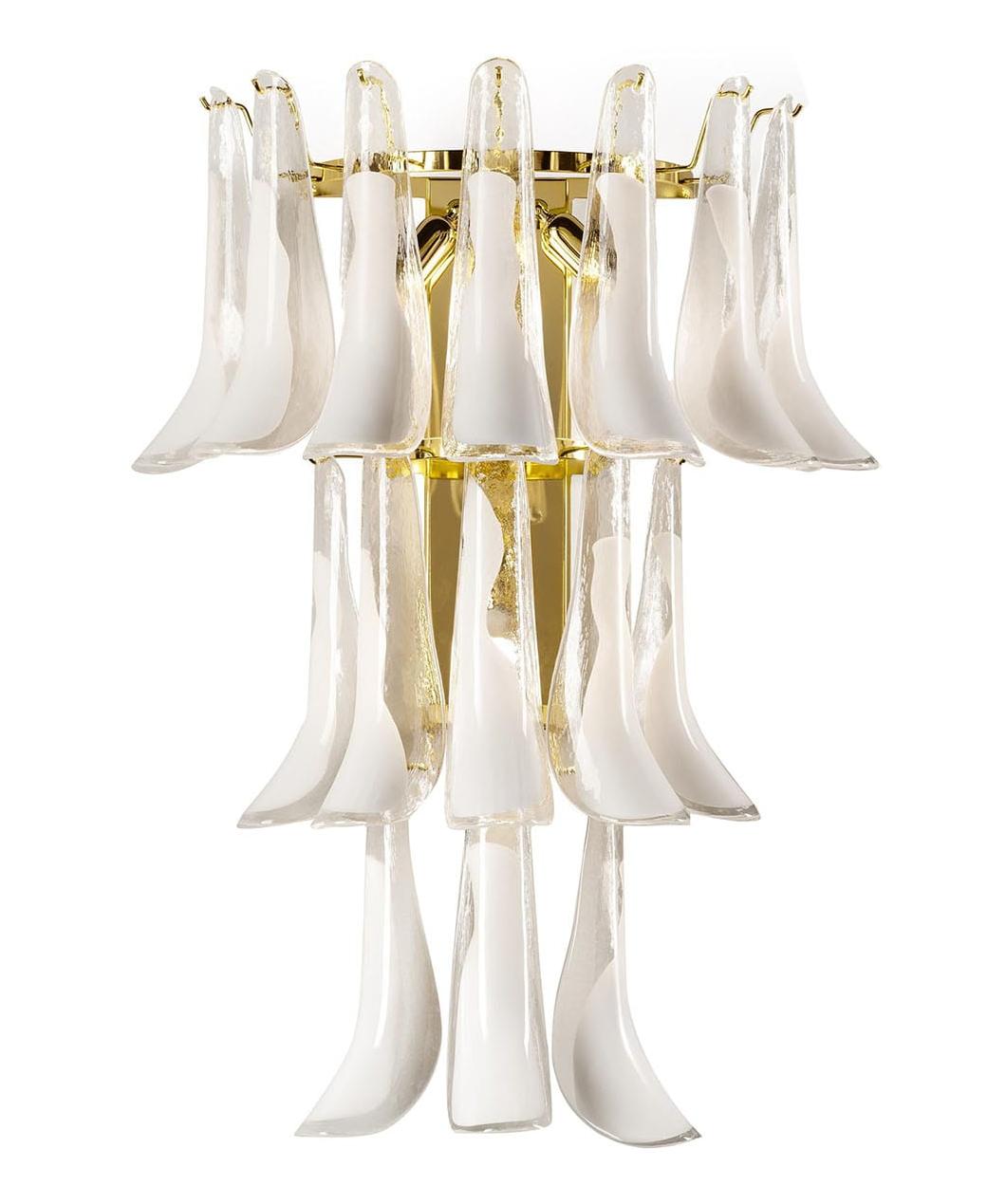 Venetian Glass Leaf Wall Sconce