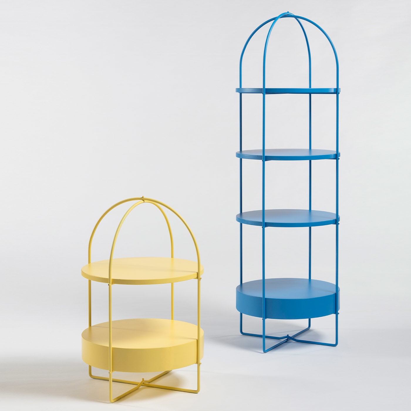 Blue Lacquered Bookcase