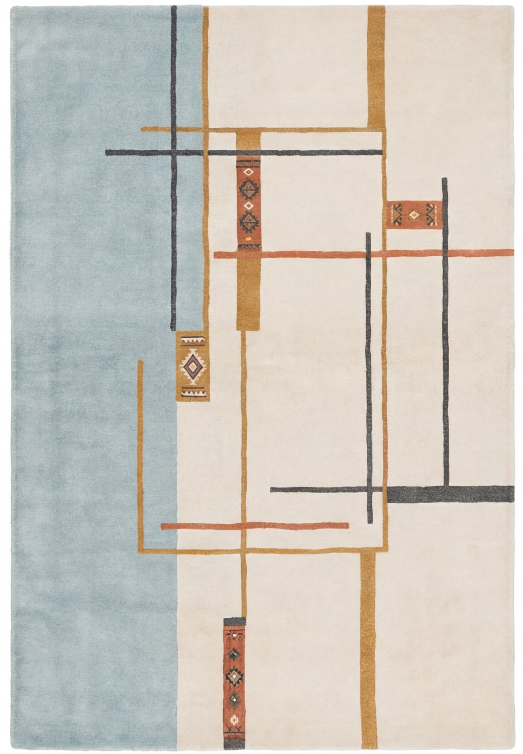 Linear Atlas Neutral Rug