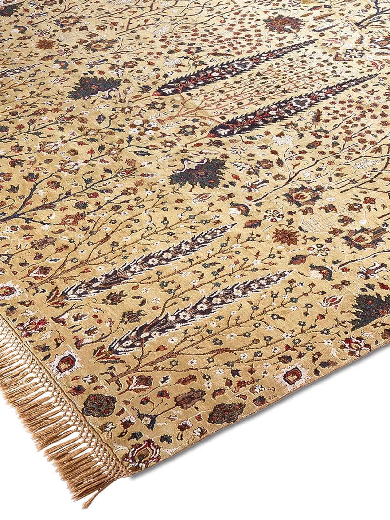 Pine Garden Gold Luxury Rug