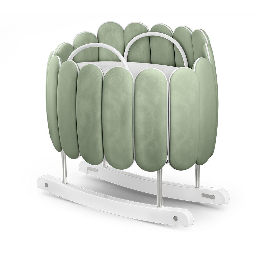 Lotus Green Rocking Crib