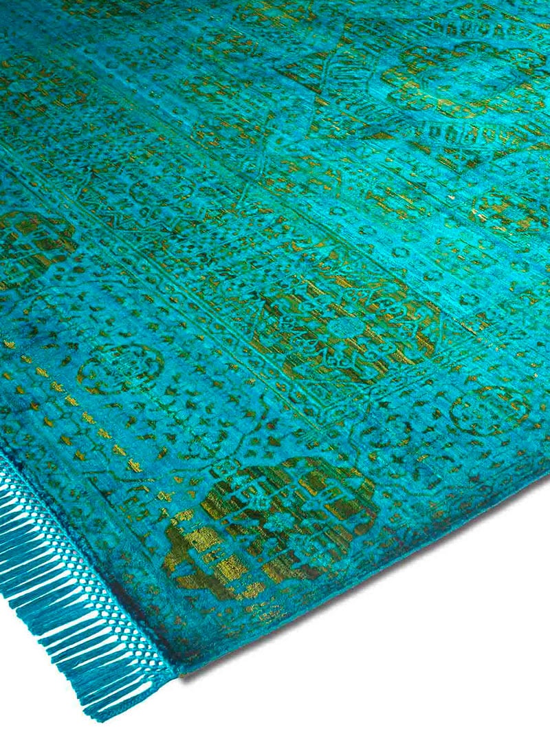 Electric Blue / Green Luxury Rug