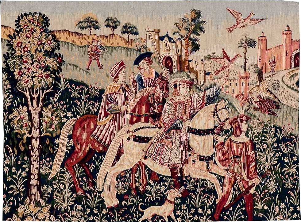 Return from the Hunt without Border Tapestry