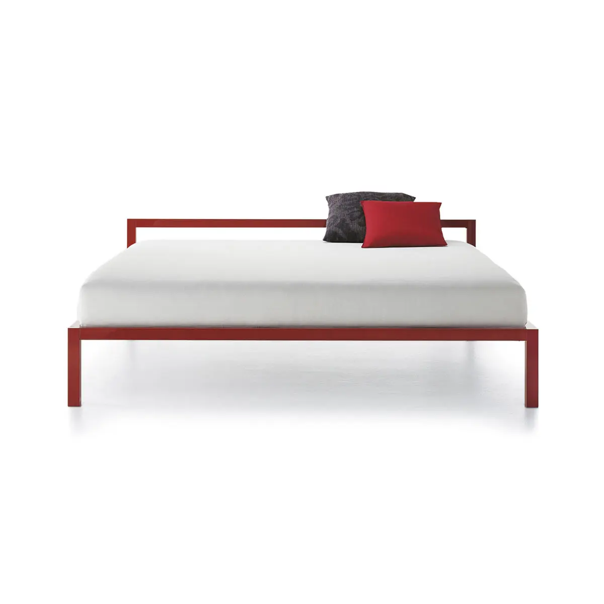 Aluminium Bed Italy ☞ Structure: Gloss Painted Red X065 ☞ Dimensions: 150 x 210 cm
