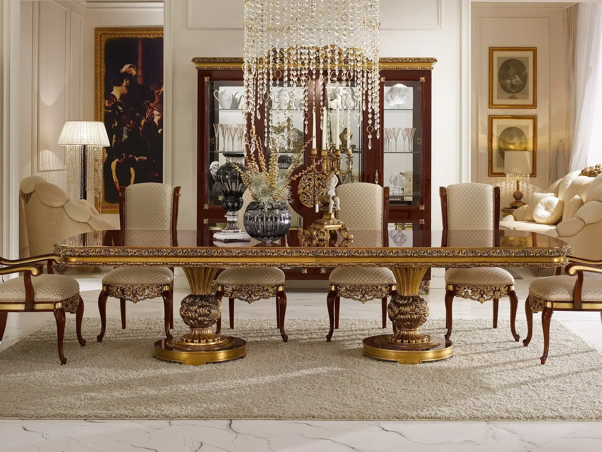 Elegance Classic Dining Table | Configuration: Expandable