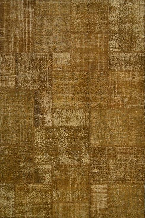 Caramel Brown Patchwork Rug