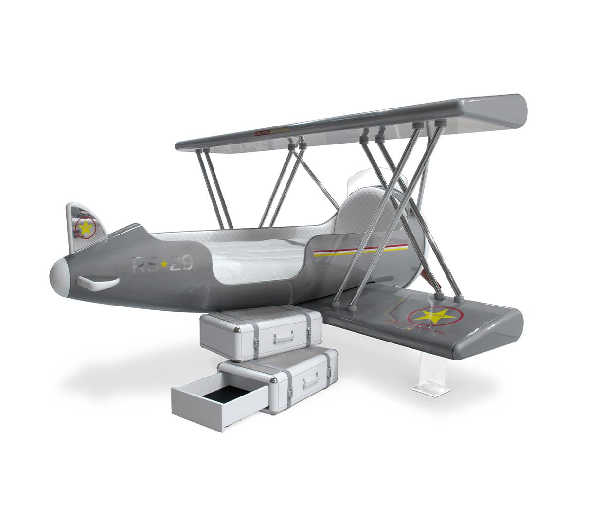 Sky Rider Grey Plane Bed