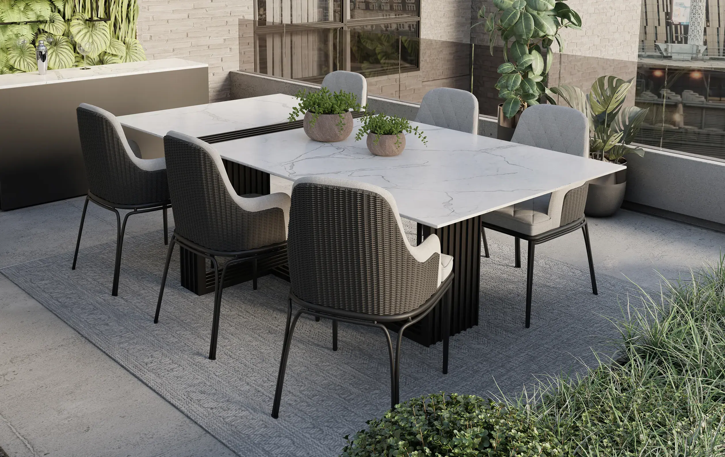 Cyclone Outdoor Dining Table - 3
