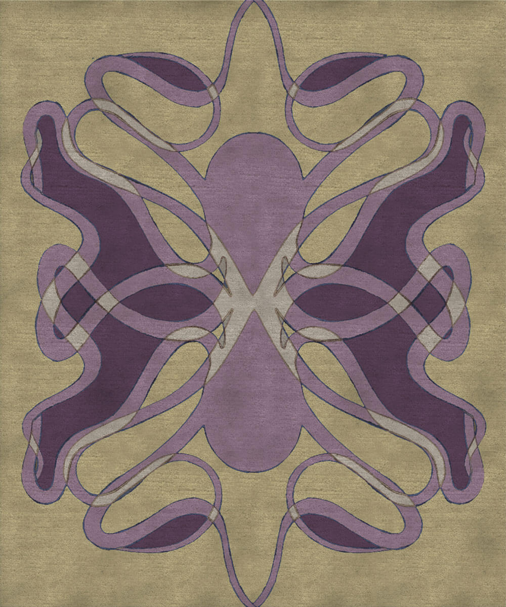 La Digue Purple Rug ☞ Size: 150 x 240 cm