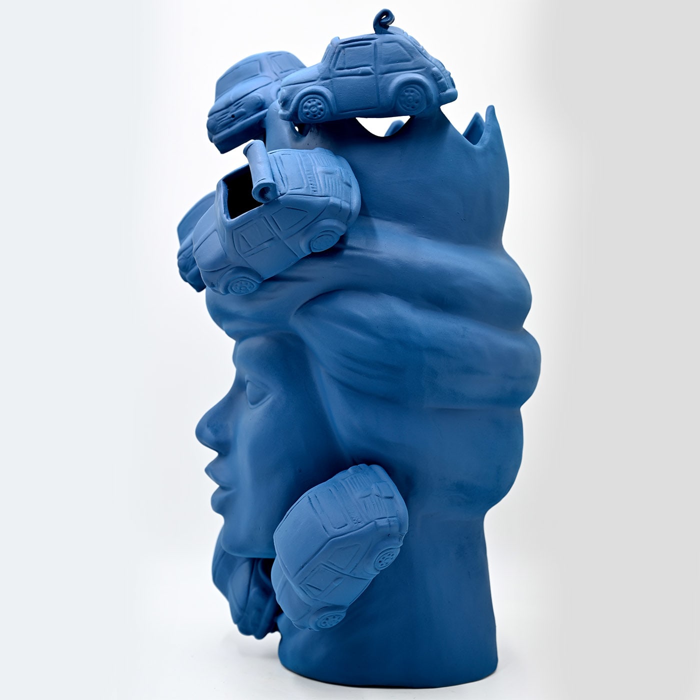 Matte Blue Moor's Sculpture