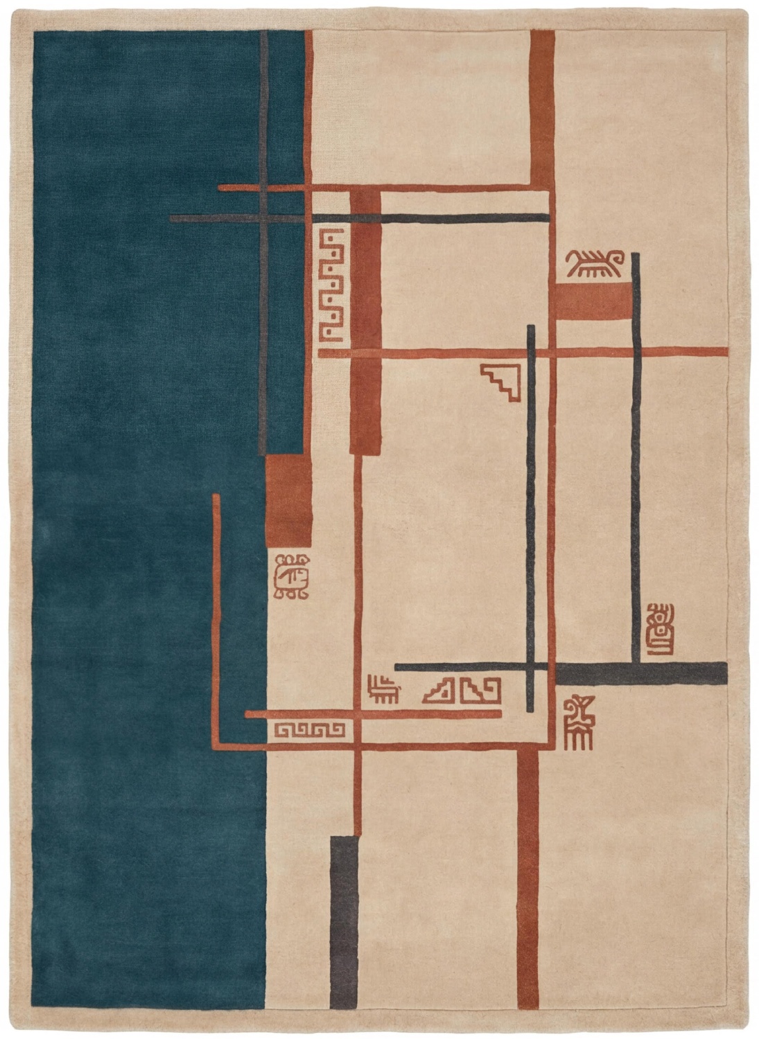 Architect Lines Teal Rug