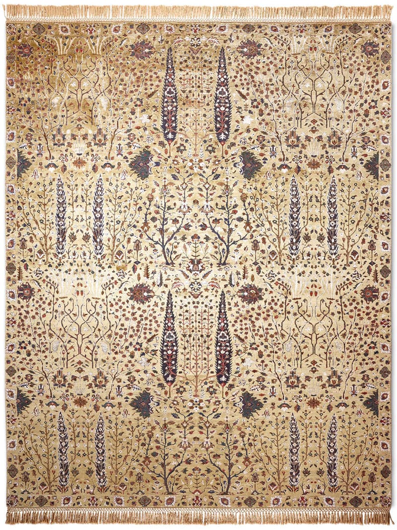 Pine Garden Gold Luxury Rug