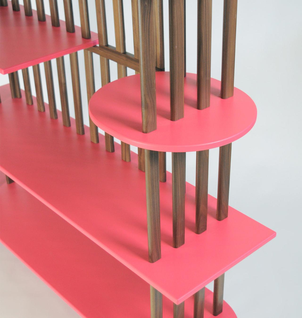 Pink Five-Tier Bookcase