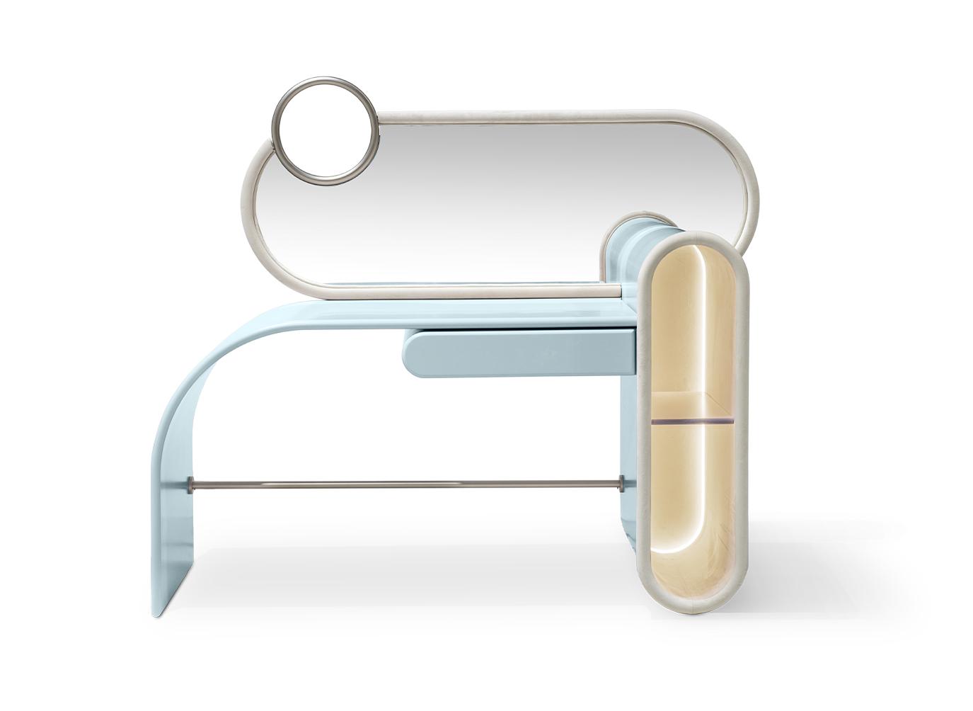 Candy Pop Blue Vanity Table