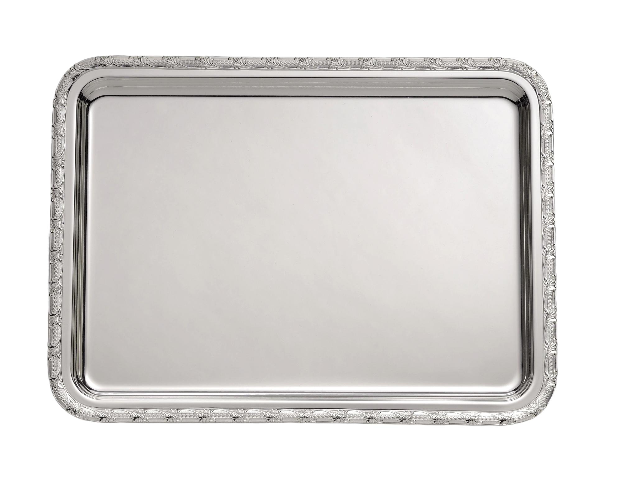 Silver Serving Tray | Dimensions: 27 x 36 cm