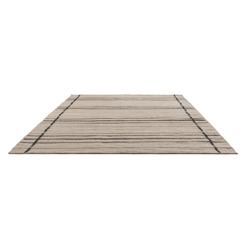 Zona Charcoal Line Outdoor Rug