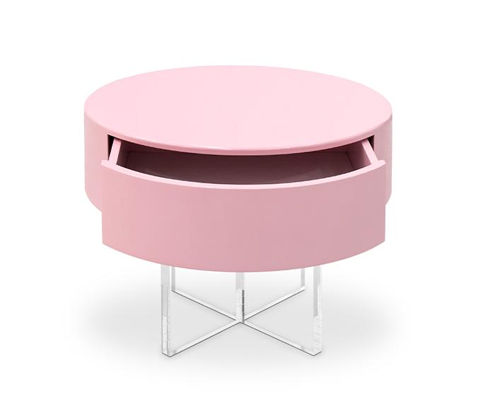 Nimbus Pink Bedside Table