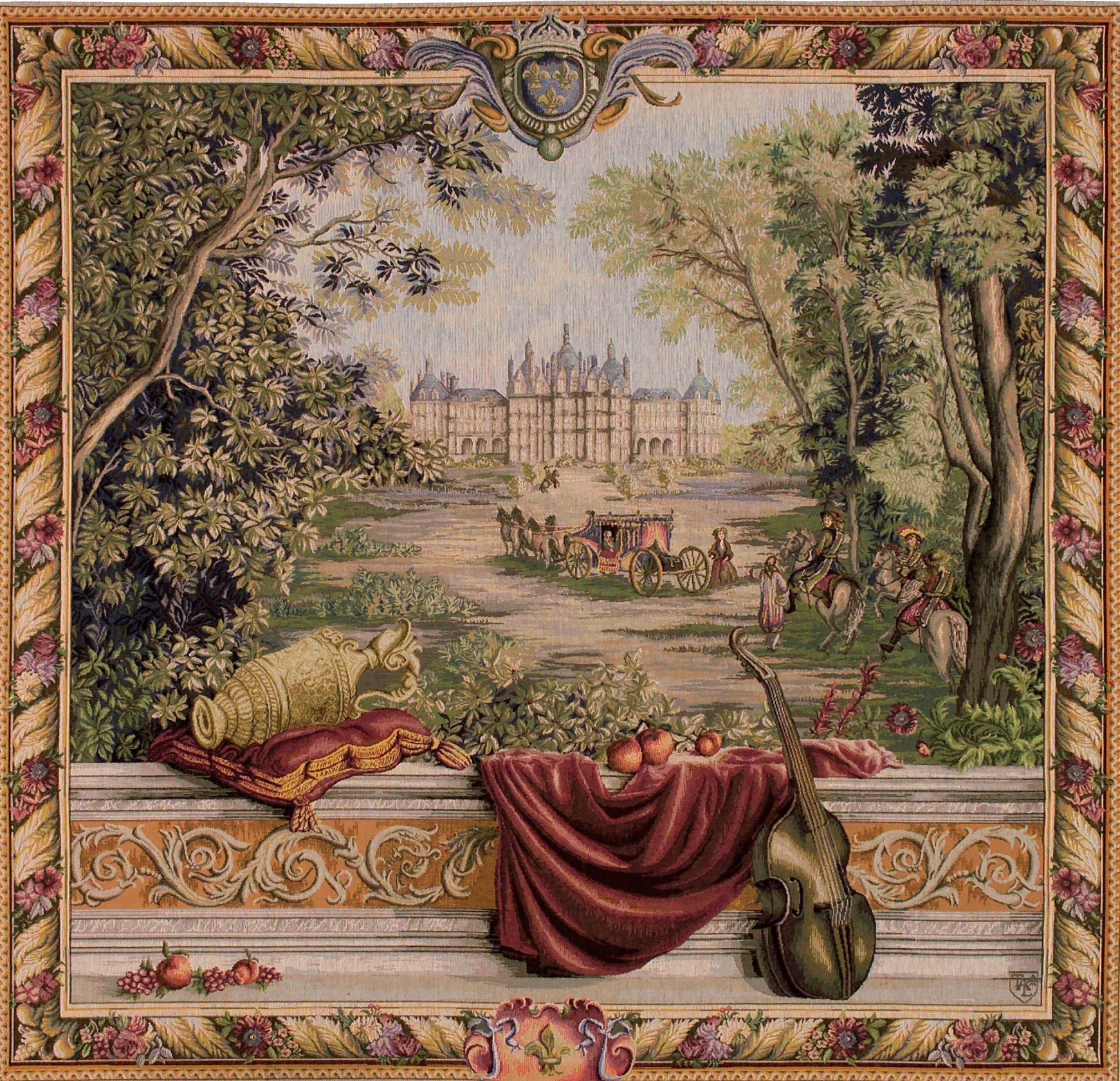 Greenery at the Castle (Square) Tapestry