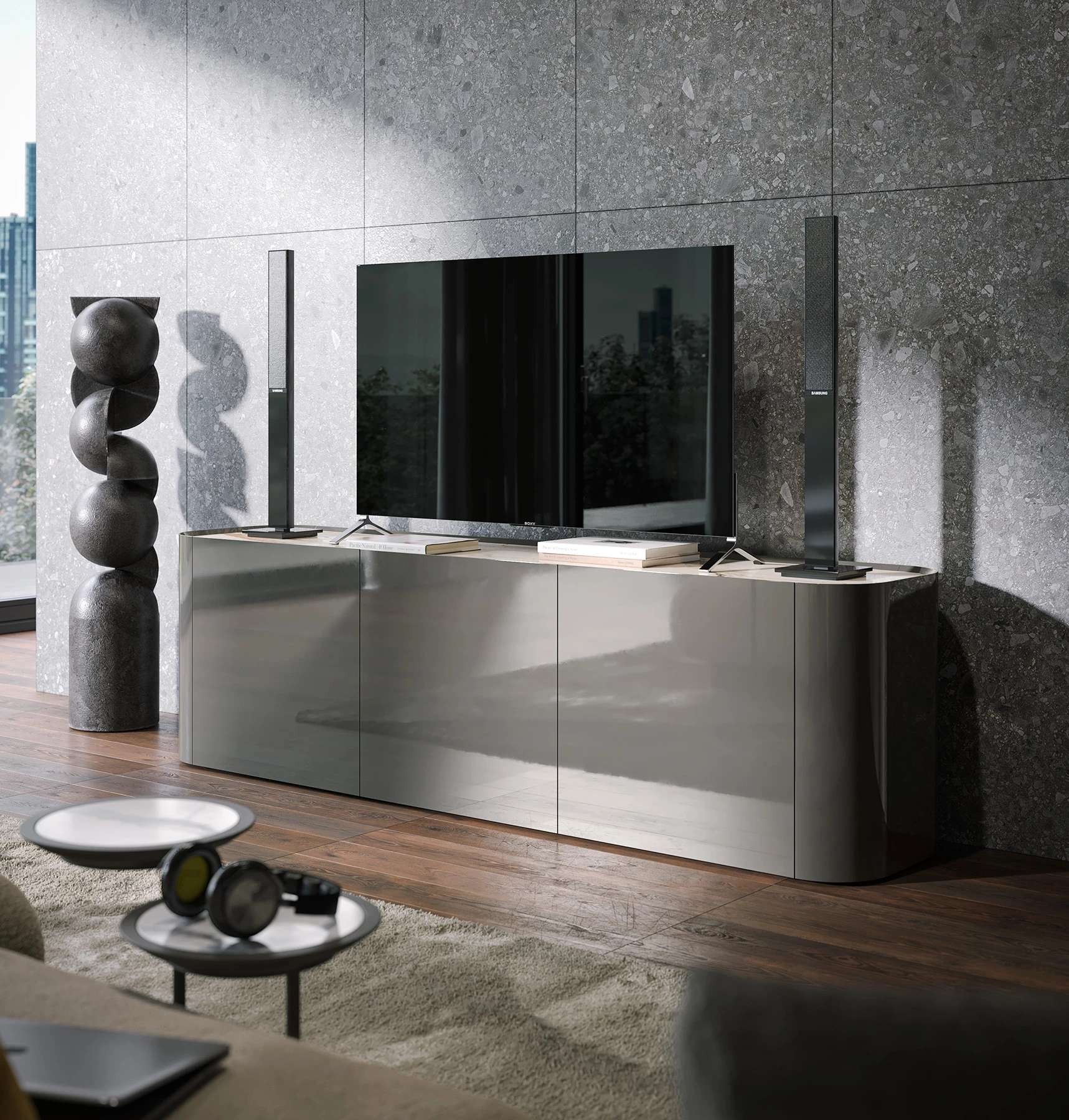 Clyde Contemporary TV Sideboard