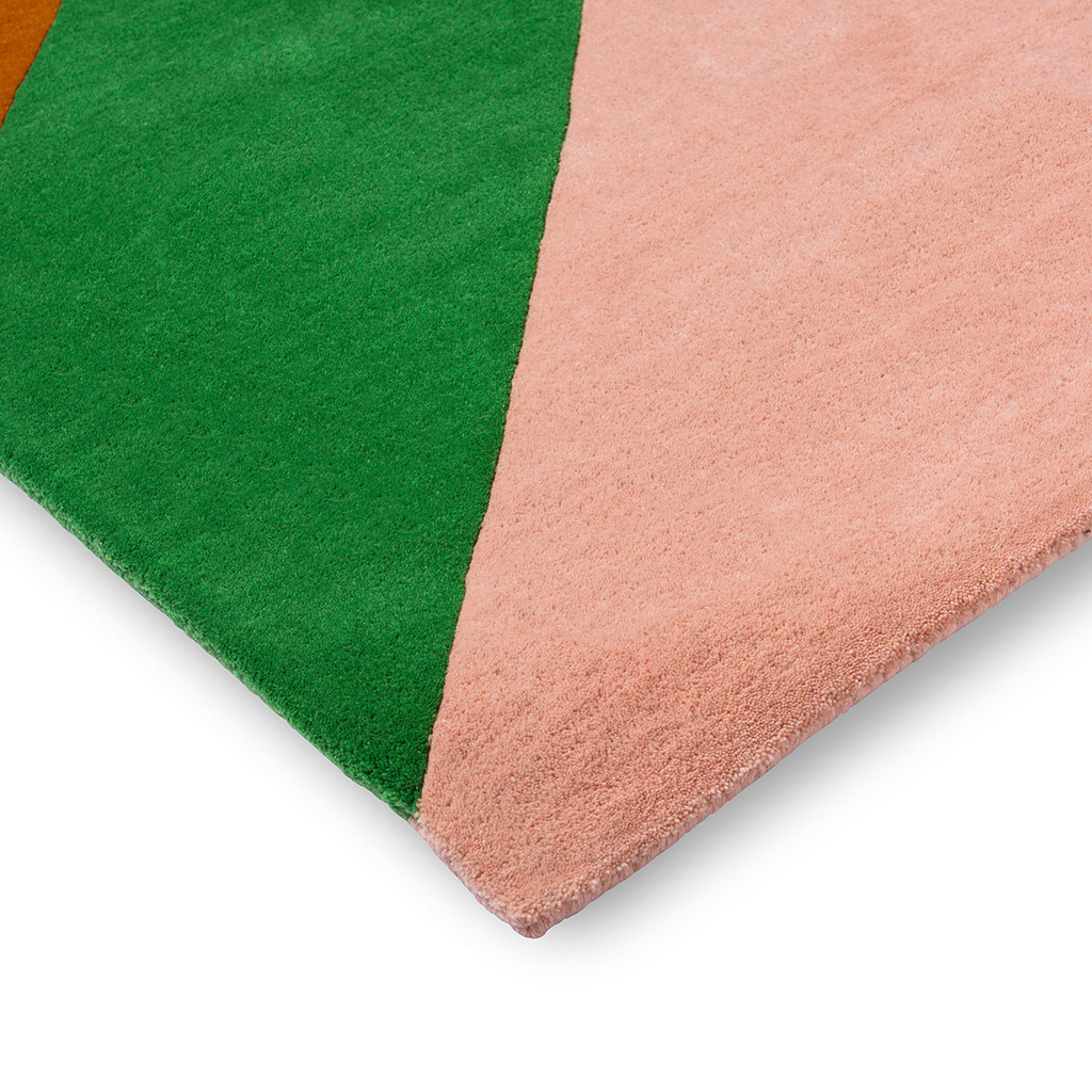Sherbet Stripe Emerald/Amber Rug