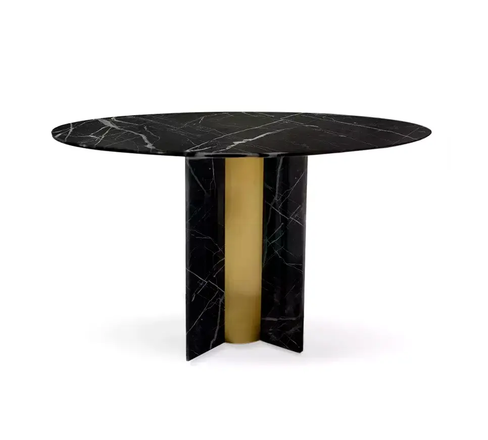 Parisian Nero Marquina Marble Dining Table
