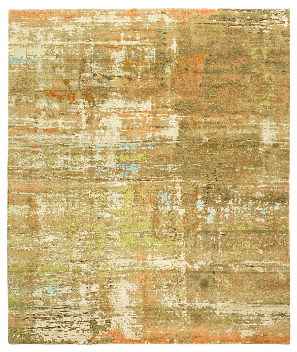 Artwork 18 Multicolor Green Rug