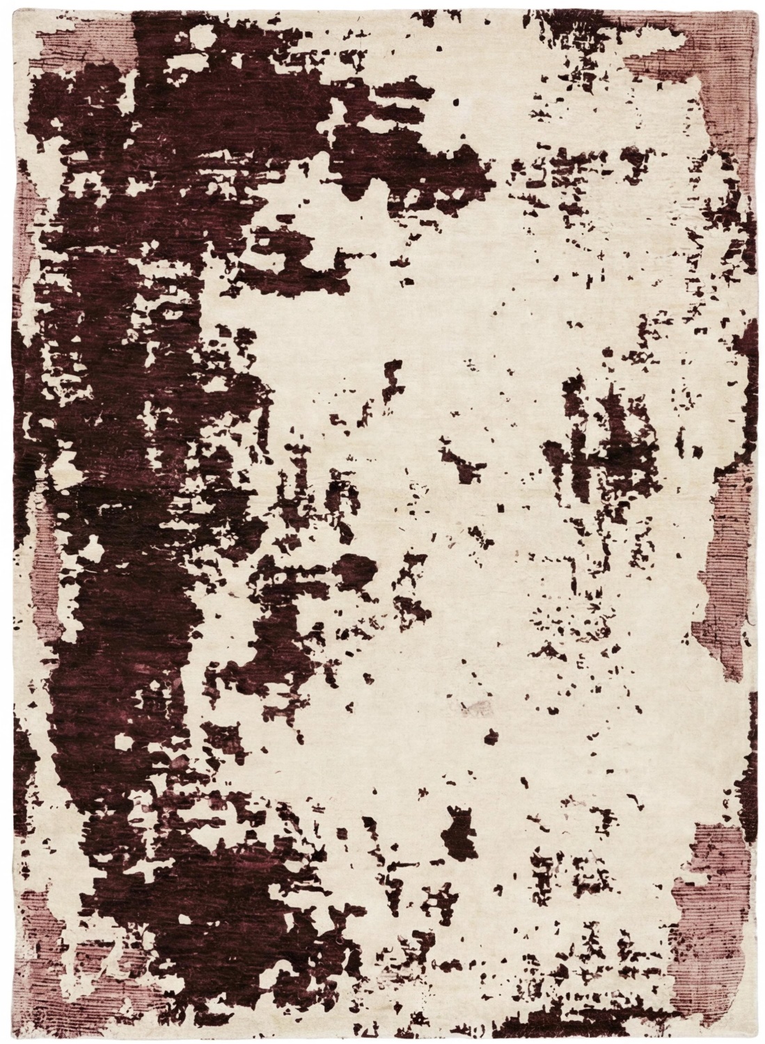 Wine Weathered Canvas Rug