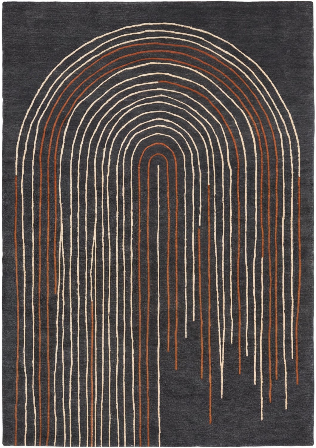 Arcade Lines Umber Rug