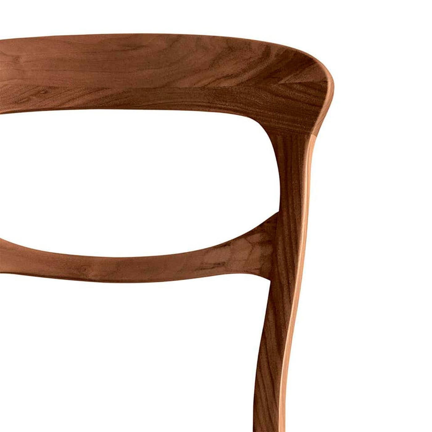 Capotavola Natural Walnut Chair with Armrests | Colour: Velvet G075 129