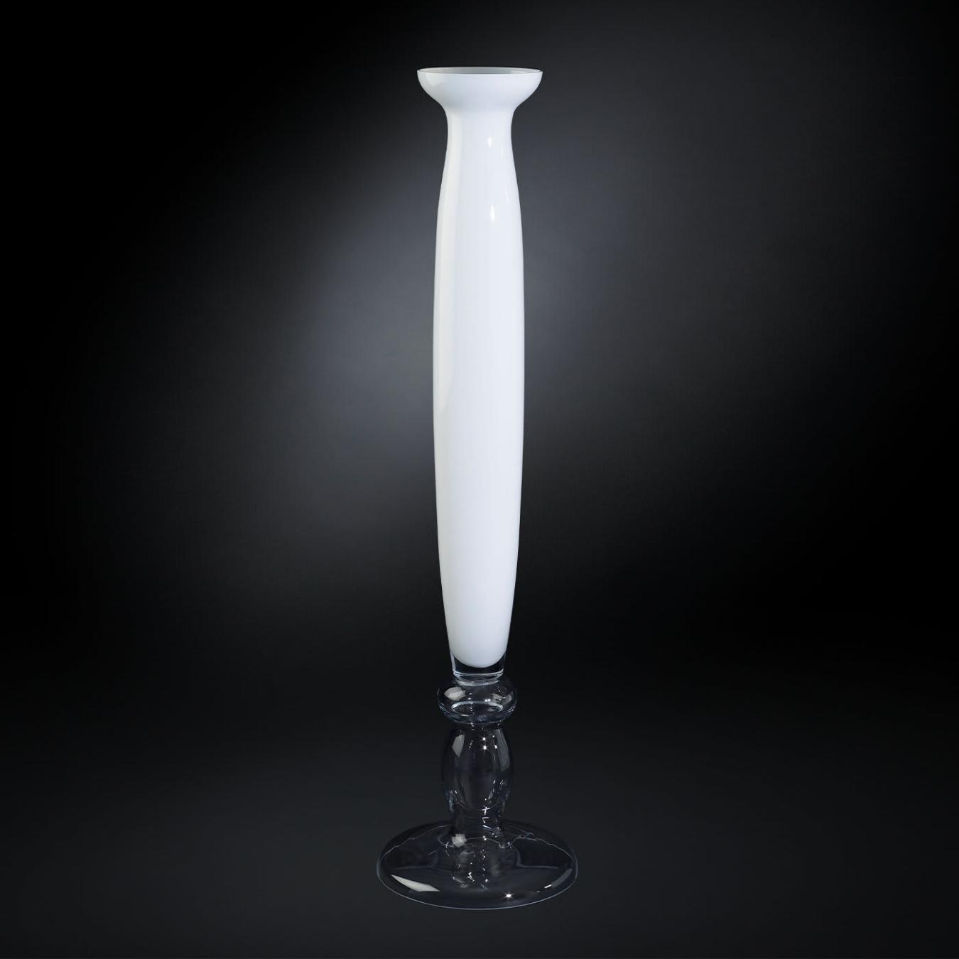 Mercurio White Crafted Vase
