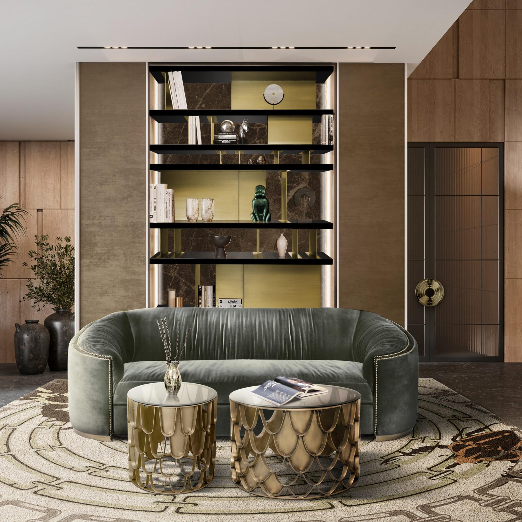 Premium Charcoal Curved Sofa - 2