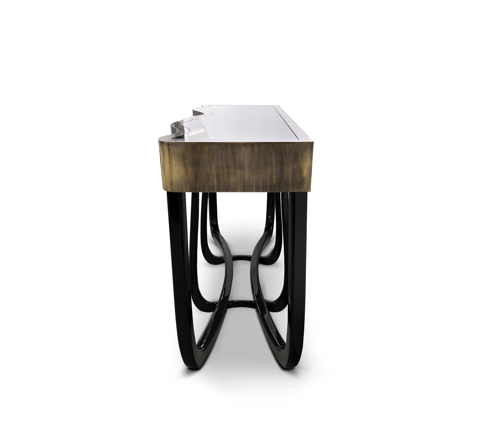 Serpentine Patina Designer Console