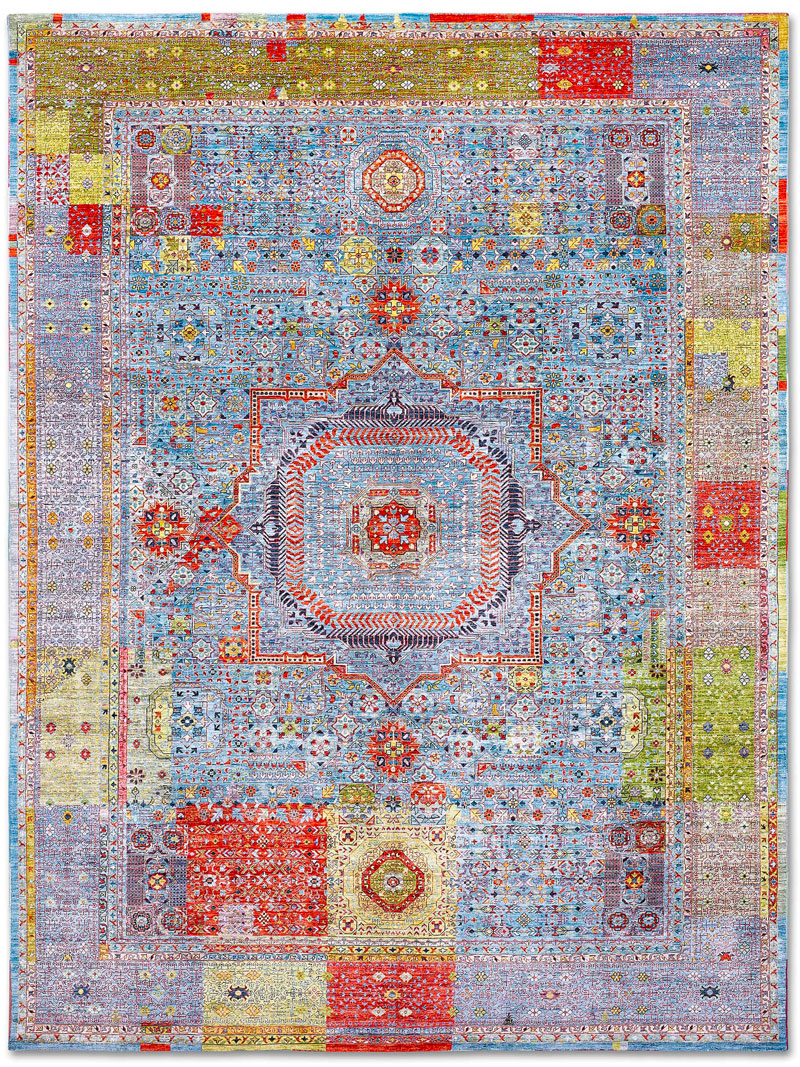Cosmic Blue Luxury Hand-Knotted Rug