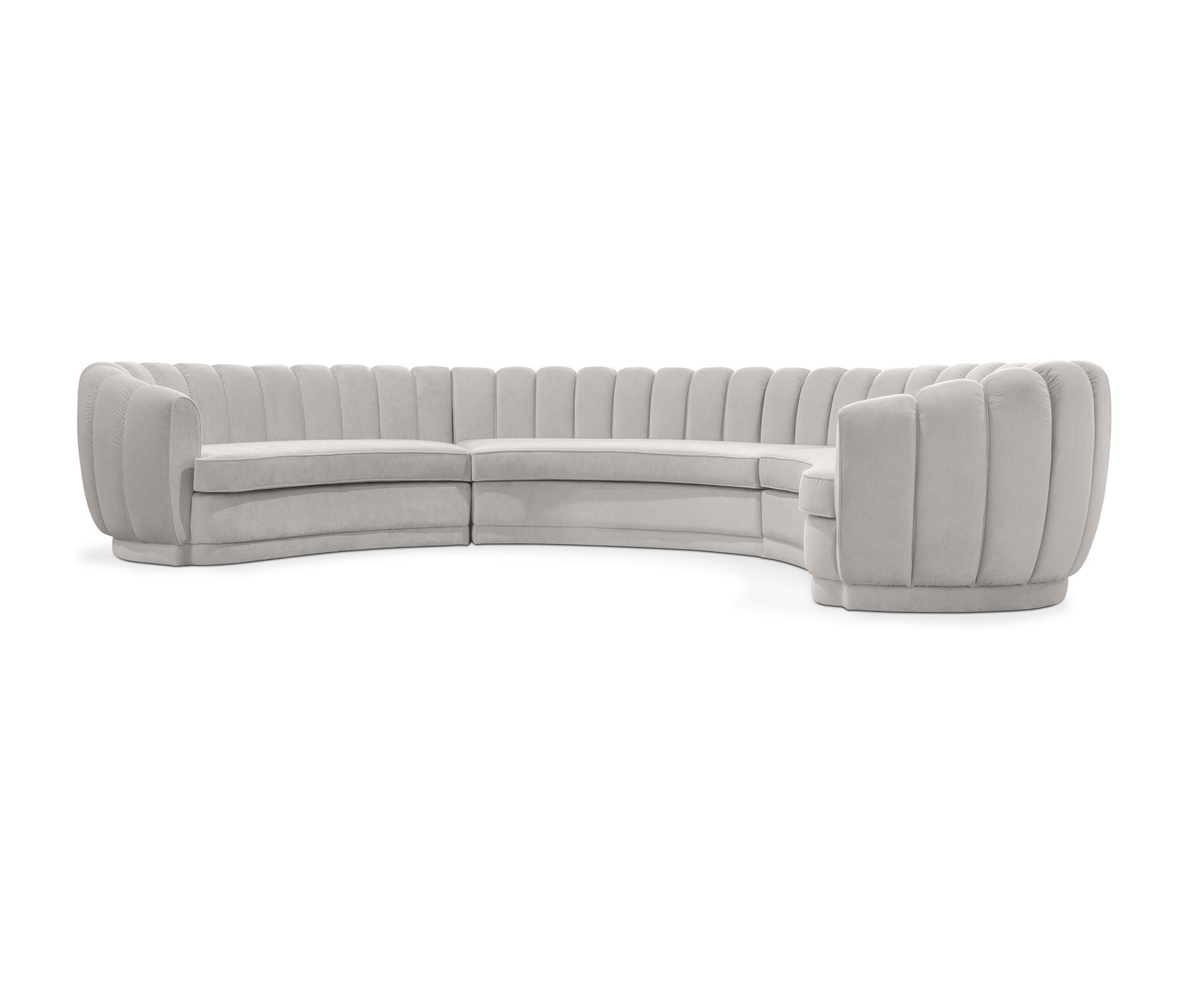 Luxe Round Three Seater Sofa
