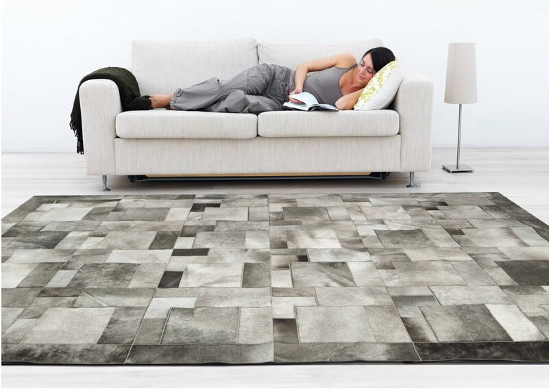 Puzzle col.10 Cowhide Rug