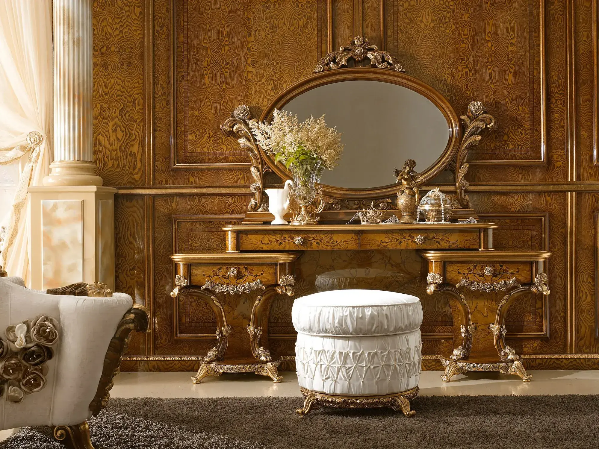 Italian Dressing Table | Configuration: With Mirror