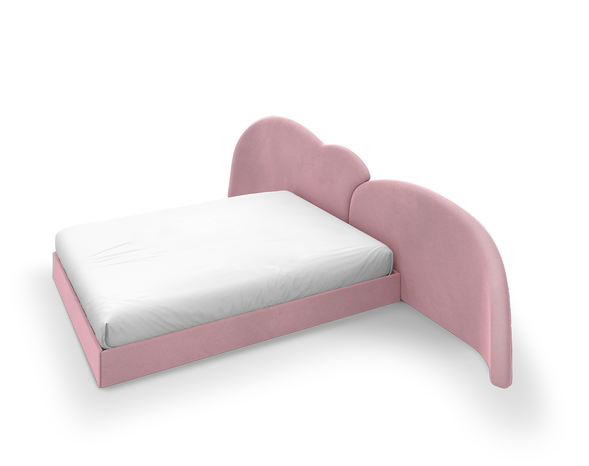Fluffy Sky 2 Pink Children's Bed