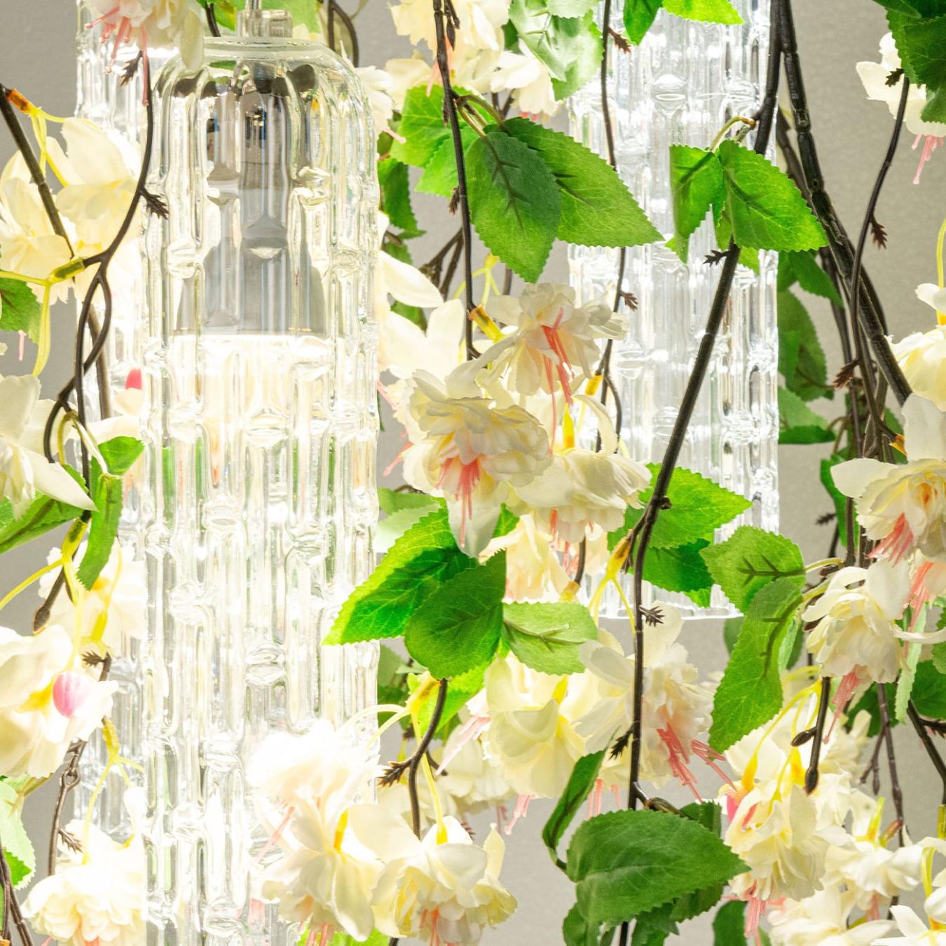 White Cascade Small Chandelier
