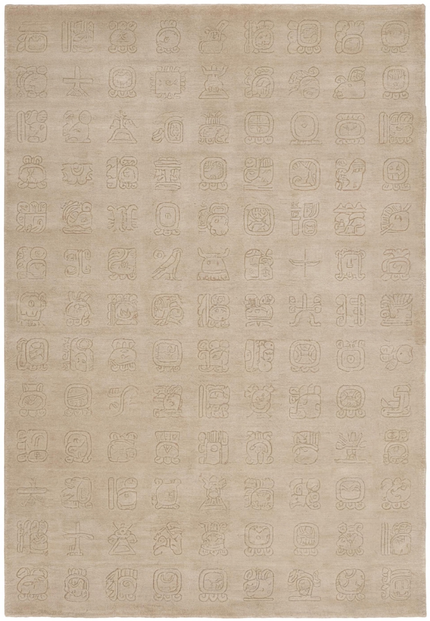 Symbol Grid Beige Rug