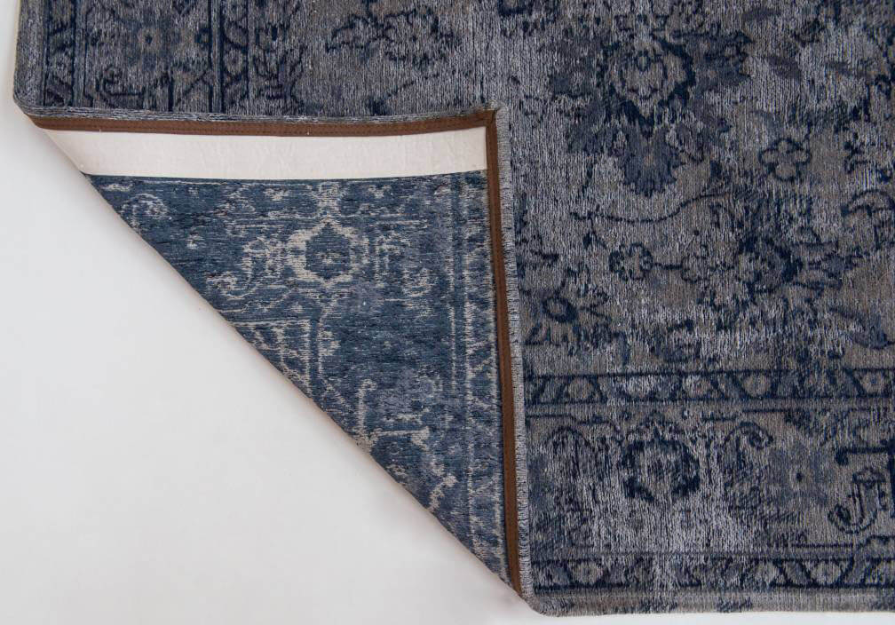 Slate Blue Bright Persian Vintage Rug ☞ Size: 230 x 330 cm