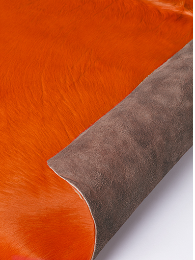 Orange Natural Cowhide