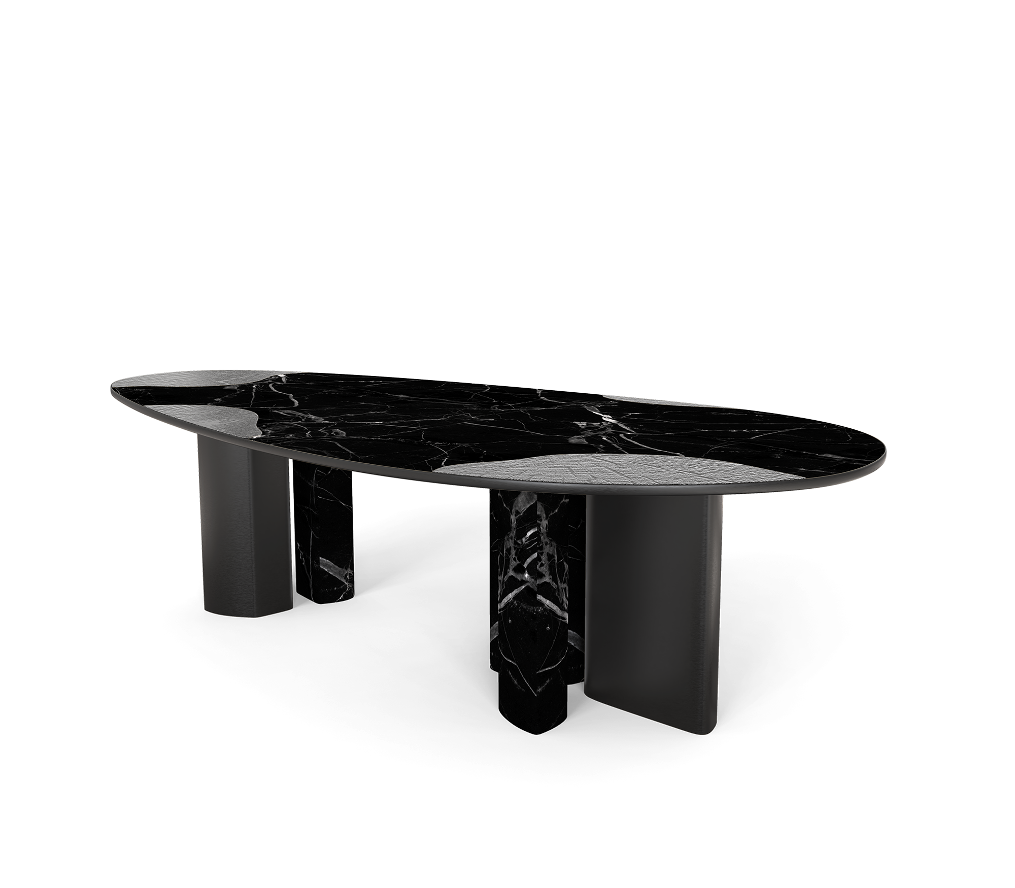 Athena Nero Marble & Onyx Table
