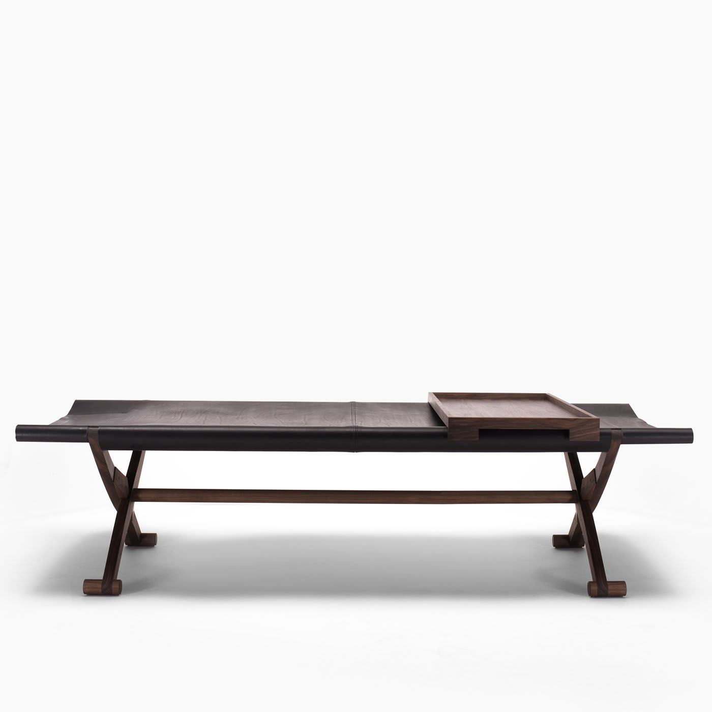 Branda Frosted Leather Bench