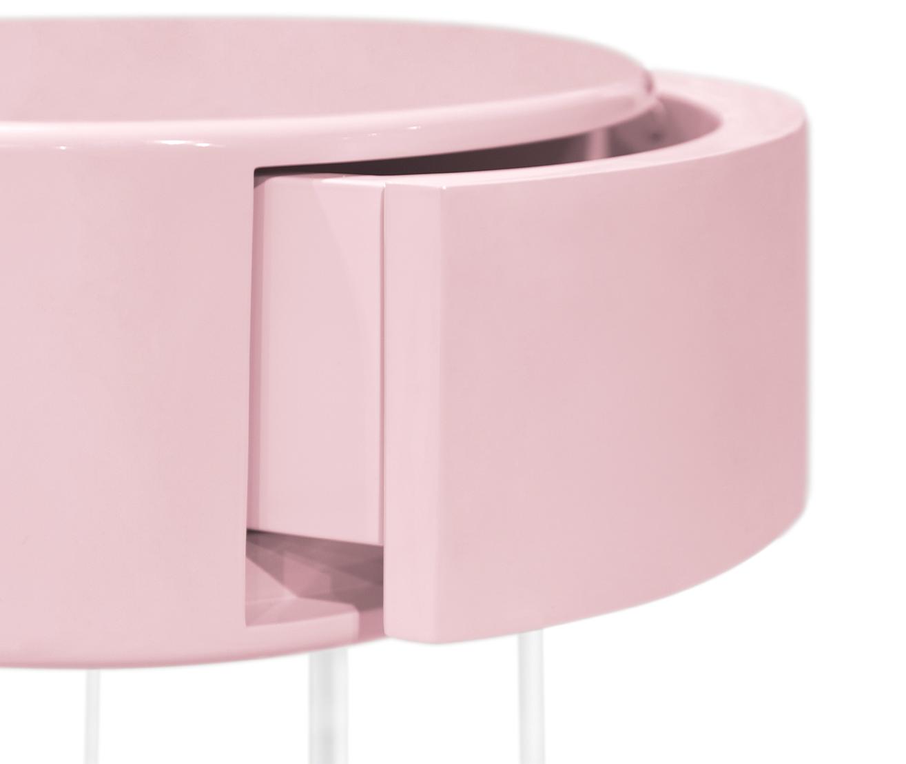 Nimbus Pink Bedside Table