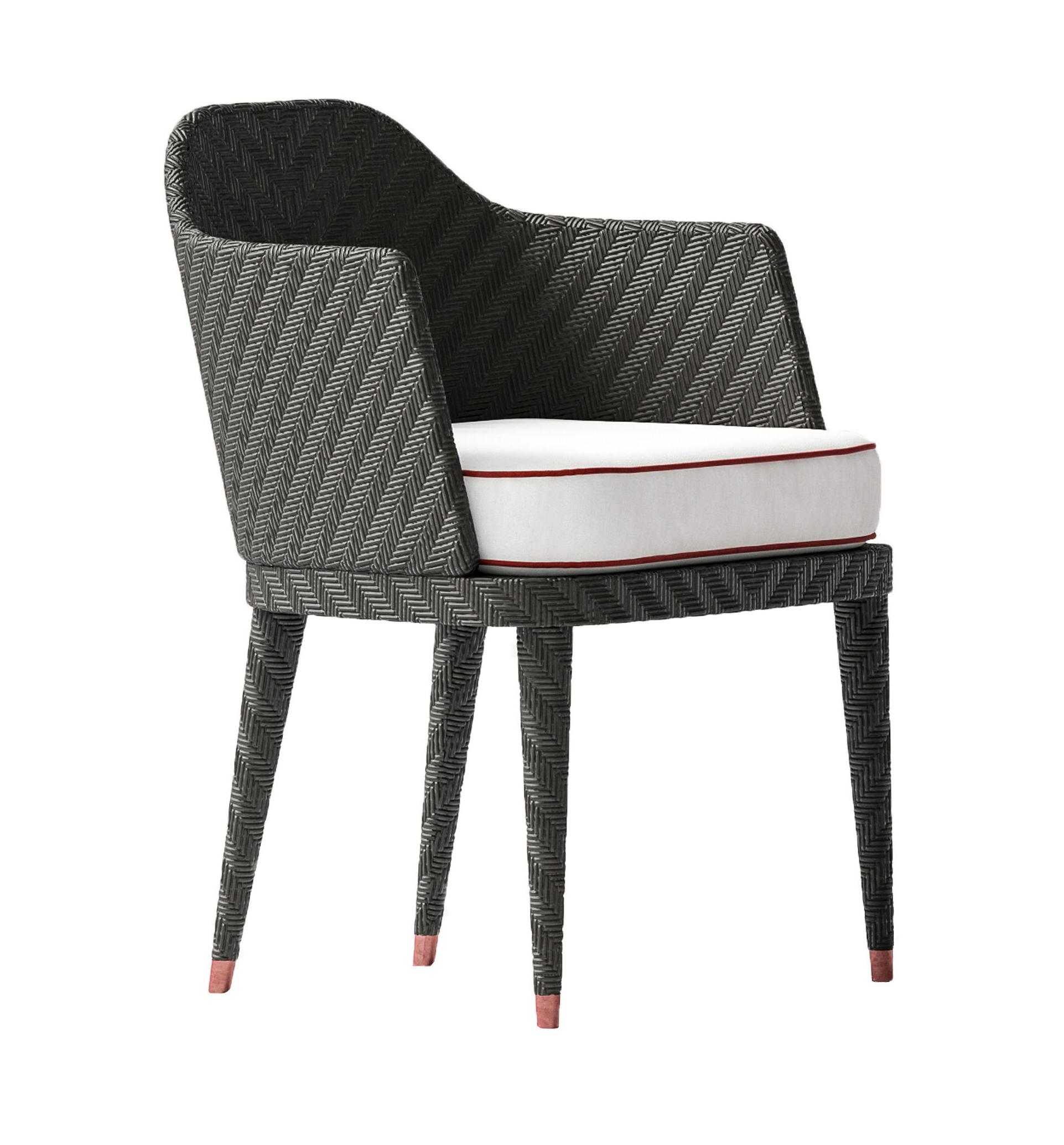 Italian Outdoor Chair With Armrests Comfort