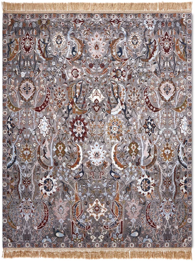 Kerman Charcoal Handmade Luxury Rug