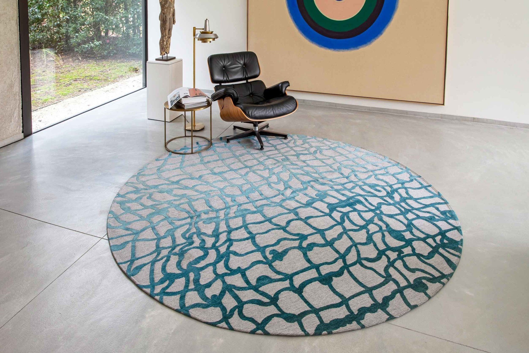 Blue Marine 9203 Round Rug