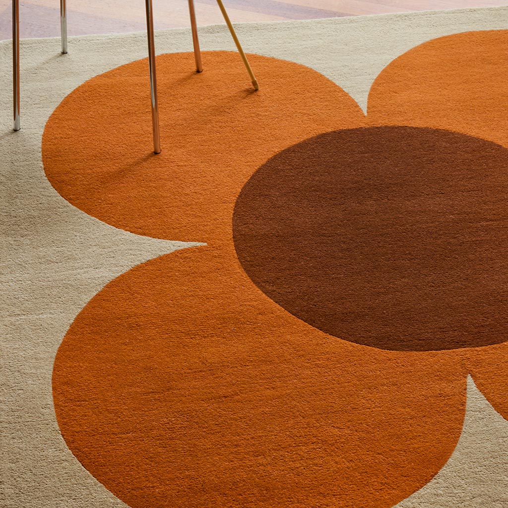 Flower Placement Pumpkin/Ecru 158203 Rug