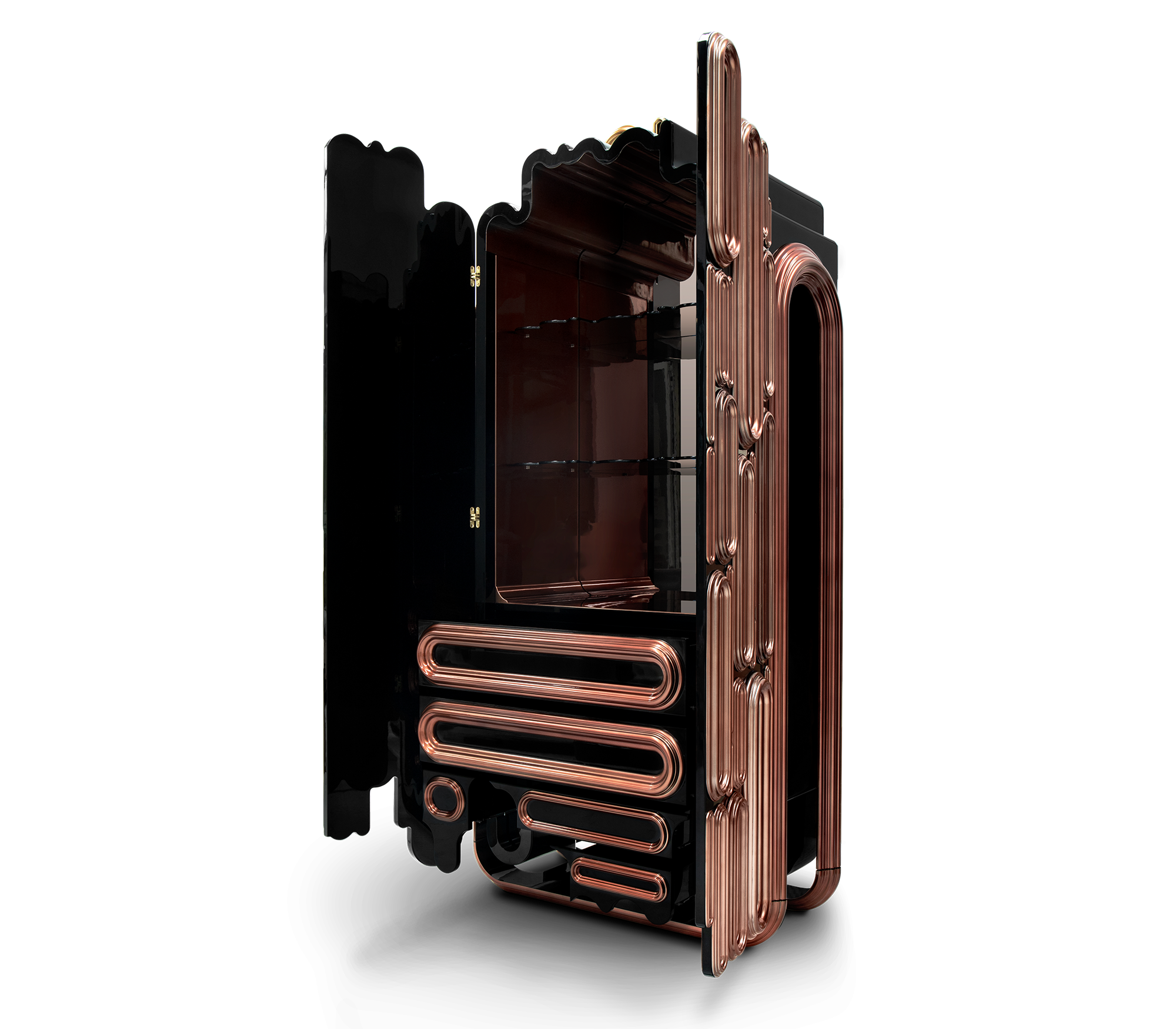 Ellipse Copper Cabinet