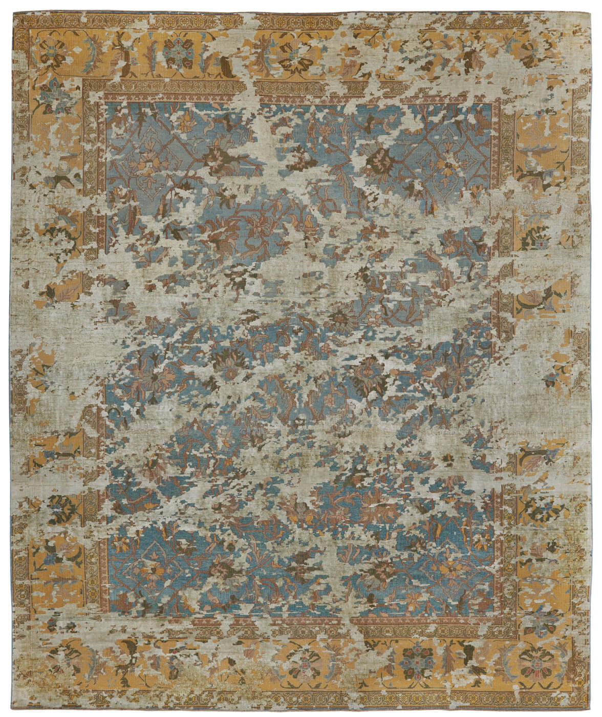 Ziegler Prince Double Sky Blue Grey Silk Rug